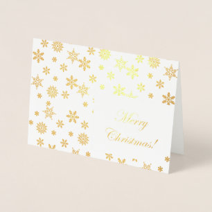 Gold Snowflakes Merry Christmas! Foil Card