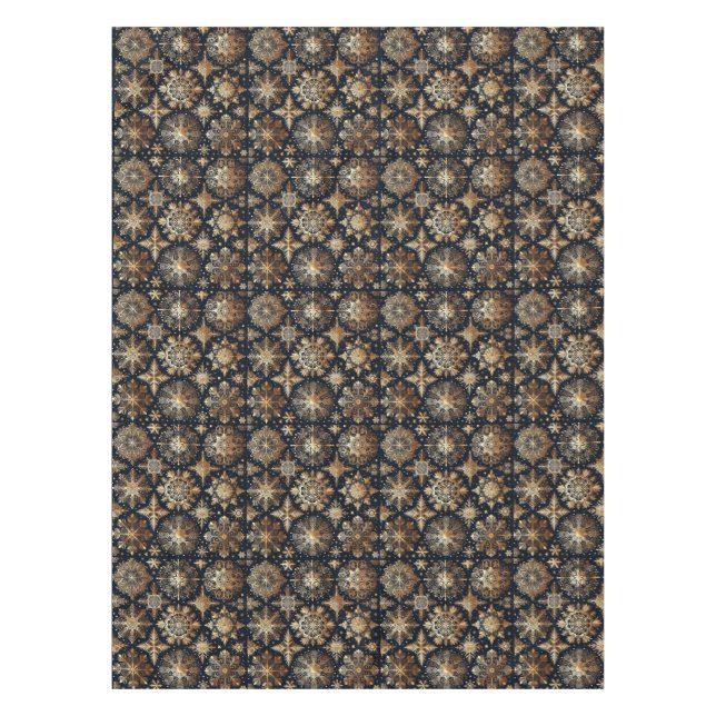 Gold snowflakes tablecloth (Front)