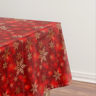 Gold Snowflakes Tablecloth
