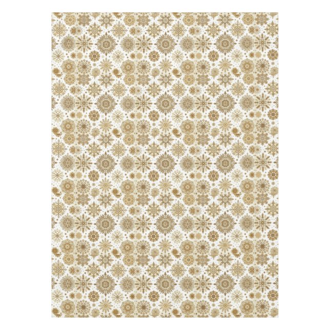 Gold snowflakes tablecloth (Front)