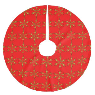 Gold Snowflakes Tree Skirt
