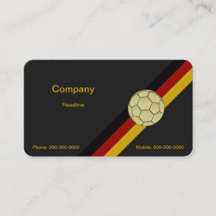 Gold Soccer Ball Business Card