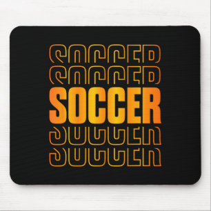 Gold Soccer Stacked Design Soccer Lovers Soccer Pl Mouse Pad