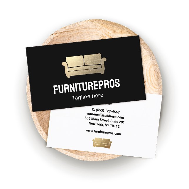Gold Sofa | Furniture  Business Card (Creator Uploaded)