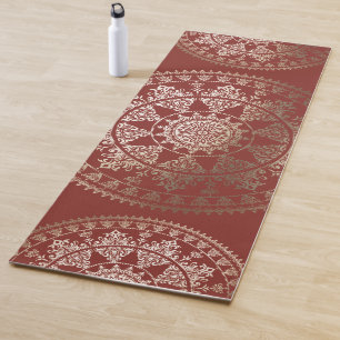 Gold Solar Mandala Yoga Mat Custom Colour
