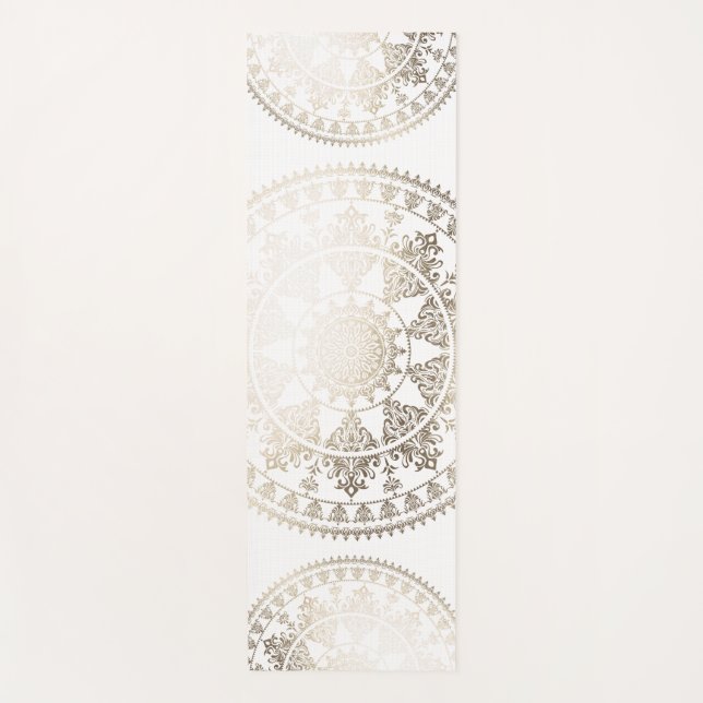 Gold Solar Mandala Yoga Mat | Custom Colour (Front)