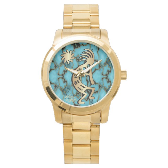 Gold Southwest Kokopelli Watch (Front)