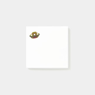 Gold Spaceship Post-it Notes