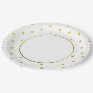 Gold Spade Party Paper Plates