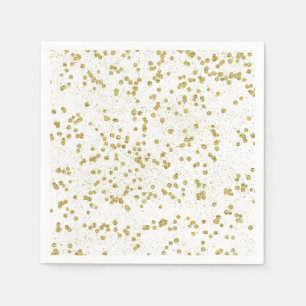 Gold Sparkle Confetti Dots Napkin