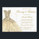 Gold Sparkle Dress Womans 70th Birthday Party Invitation<br><div class="desc">Gold Sparkle Dress Womans 70th Birthday Party Invitation
See matching set in store</div>