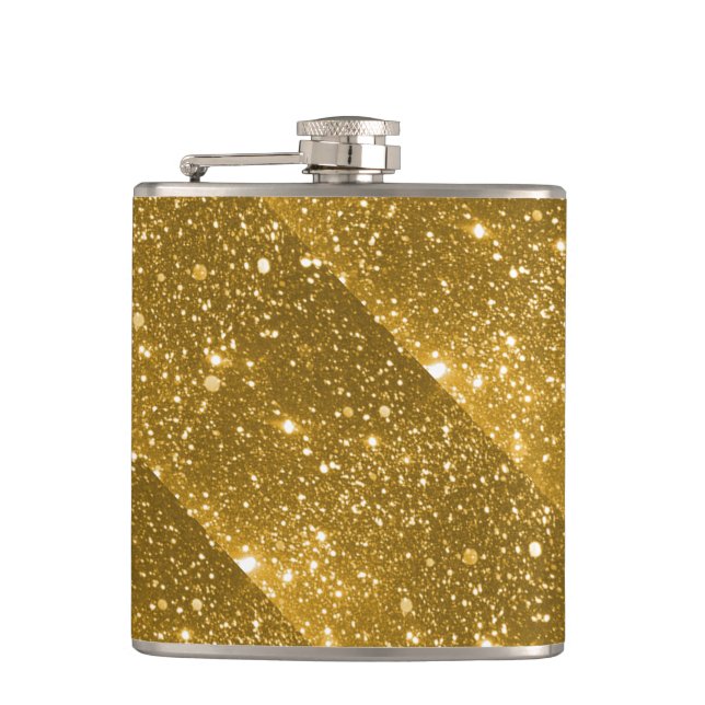 Gold Sparkle Flask (Front)