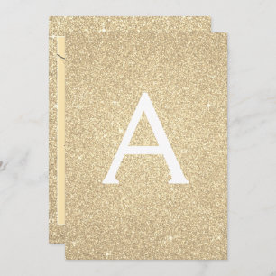 Gold Sparkle Glitter 13th Thirteen Birthday Invitation