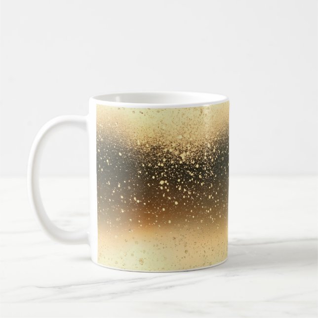 Gold Sparkle Glitter Coffee Mug (Left)