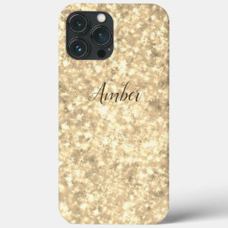 Gold Sparkle Glitter Elegant Personalised iPhone 13 Pro Max Case