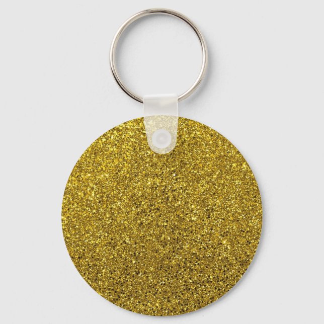 Gold Sparkle Glitter Key Ring (Front)