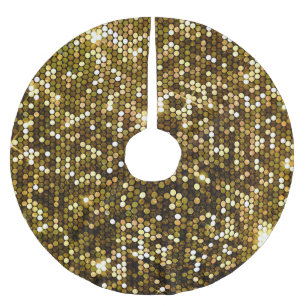 Gold sparkle: glittering background. brushed polyester tree skirt