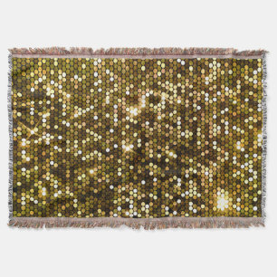 Gold sparkle: glittering background. throw blanket