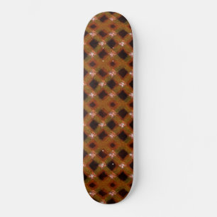 Gold Sparkle Harlequin Lattice Skateboard