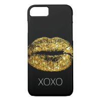 Gold Sparkle Lips
