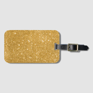 Gold Sparkle   Luggage Tag