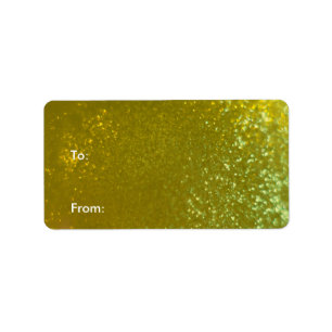 Gold Sparkle Ornament 2 Gift Labels