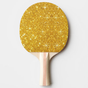 Gold Sparkle Ping Pong Paddle