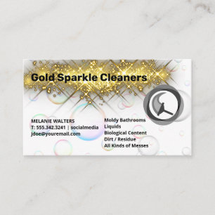 Gold Sparkle   Soap Bubbles   Squeegee Business Card