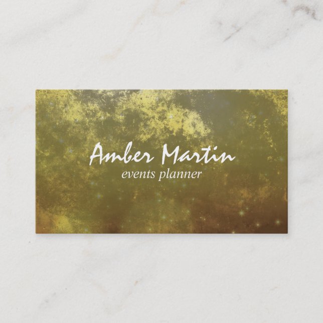 Gold Sparkle Texture Business Card (Front)