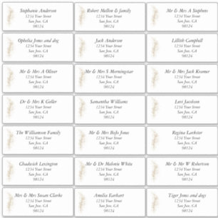Gold Sparkles Guest Name Address Labels