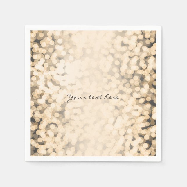 Gold Sparkling Glamour Party Napkins (Front)