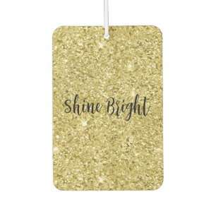 Gold Sparkling Glitter Car Air Freshener