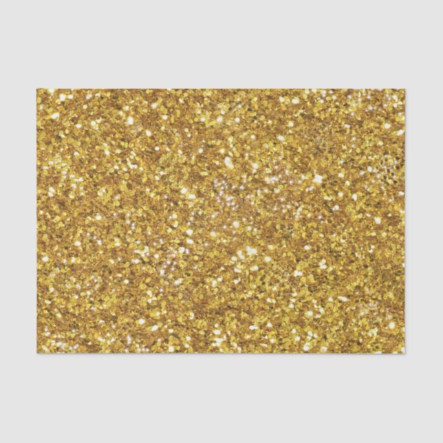 Gold sparkling glitter pattern          tissue paper (Front)