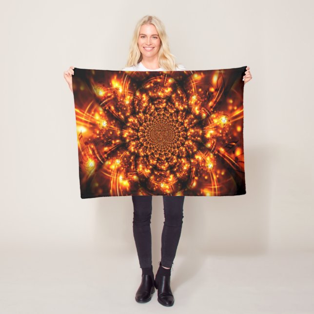 Gold Sparkling Lights Fleece Blanket (In Situ)