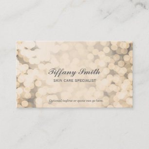 Gold Sparkling Lights Glamour Business Cards