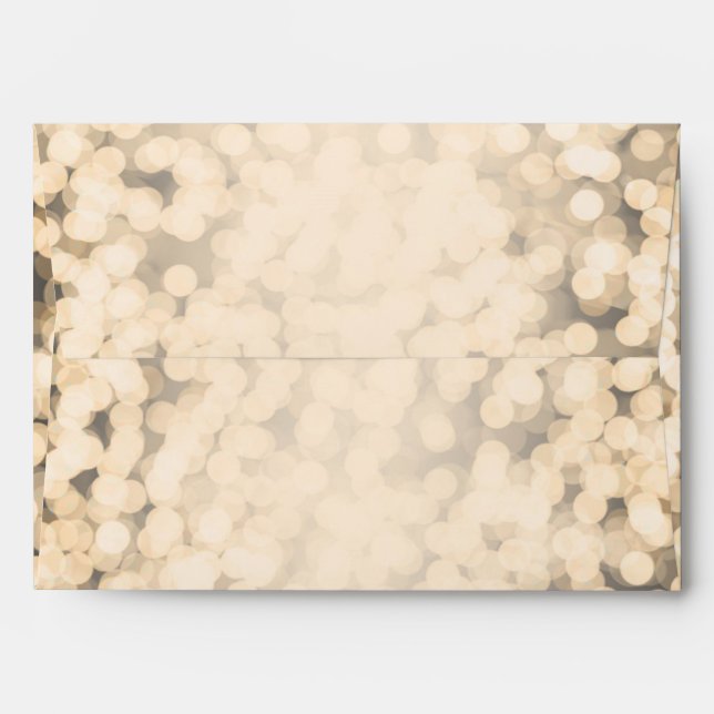 Gold Sparkling Lights Glamour Party Envelopes (Back (Top Flap))