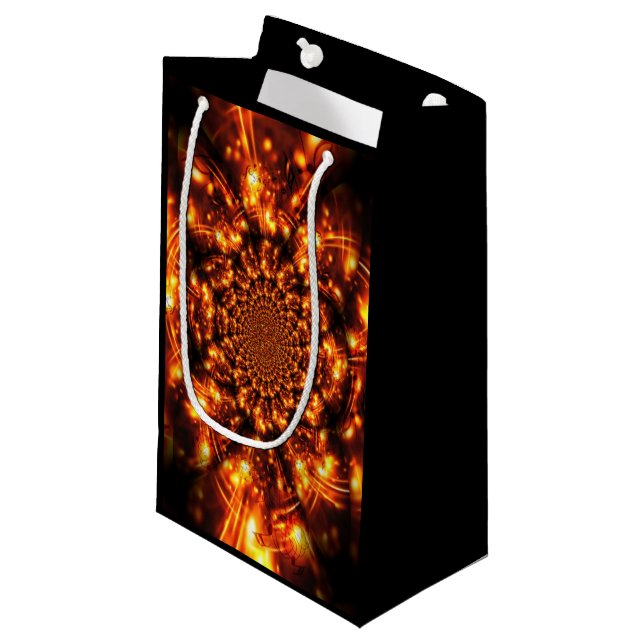 Gold Sparkling Lights Small Gift Bag (Front Angled)