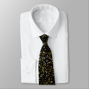 Gold sparkling stars pattern tie