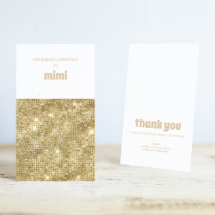 Gold Sparks Earring Display  Business Card