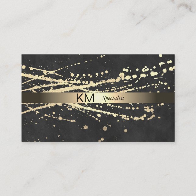 Gold Spatter Lux Executive Business Card (Front)