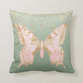Gold Speckled Butterfly Cushion