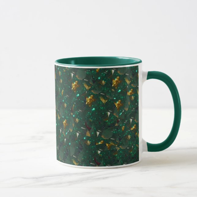Gold Speckled Green Mug (Right)