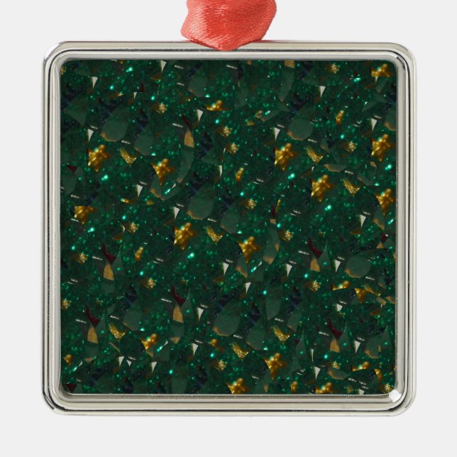 Gold Speckled Green  Ornament (Front)