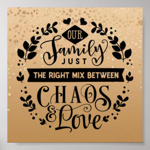 Gold Speckled Inspirational Family Quote Poster