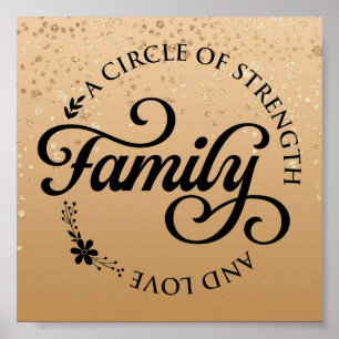 Gold Speckled Inspirational Family Quote Poster