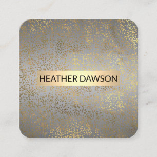 Gold Speckled Square Business Card
