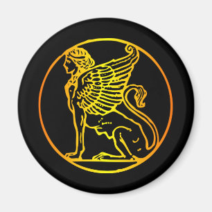 Gold Sphinx Magnet