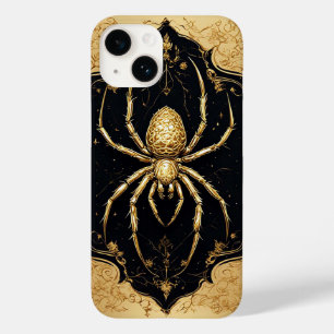 Gold Spider Statue Over Ornate Filigree Design Case-Mate iPhone 14 Case