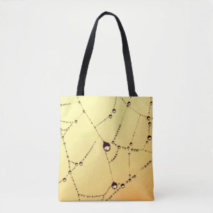 Gold spiderweb tote