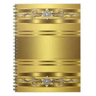 Gold Spiral Business Notebook